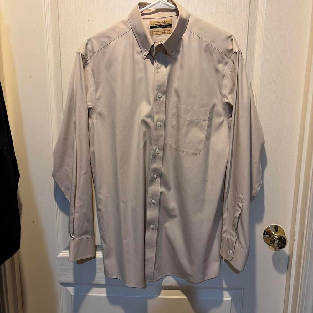 Roundtree-yorke Men's Cream and White Shirt
